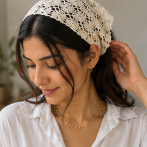 Yarnhug Handmade Crochet Bandana - Boho Hair Scarf