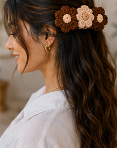 Large Crochet Flower Hair Claw Clip